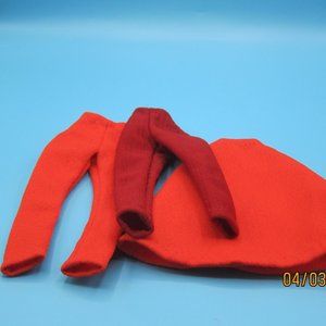 Handmade Red Barbie sized fashion dolls skirt pants Pre-owned